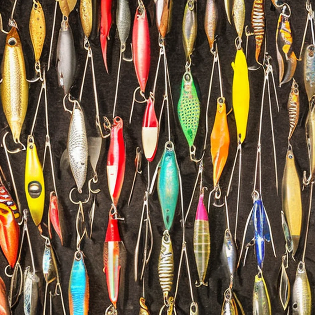 Artistic representation for Vintage , antique fishing lures offered at Lancaster County auction house.