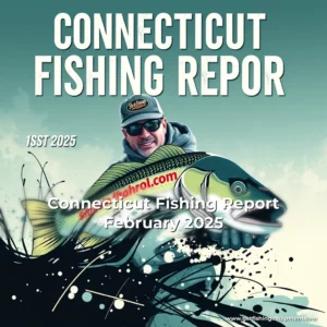 Artistic representation for Connecticut Fishing Report February 2025